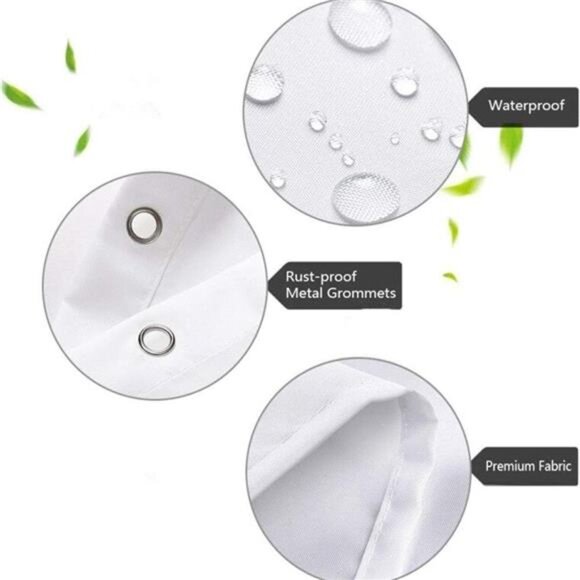 New Fall Harvest Pumpkin Shower Curtain w/Autumn Leaves -69x70" Farmhouse Decor - Picture 6 of 7